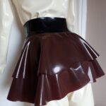 latex peplum skirt