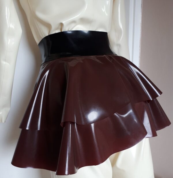 latex peplum skirt