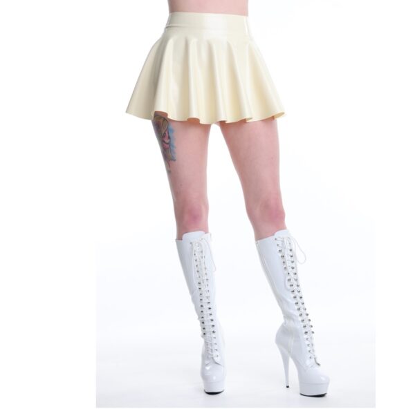 latex skater skirt