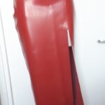 latex long skirt