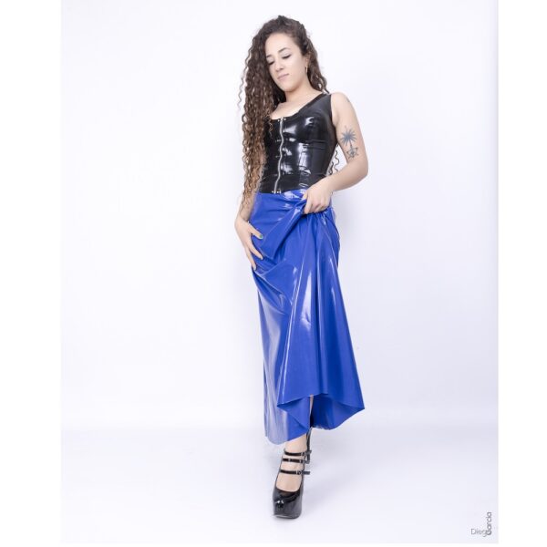 latex long skirt