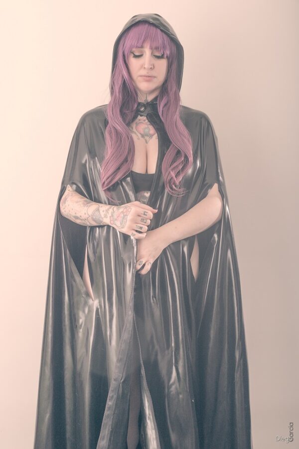 latex full length cape