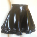 latex skater skirt