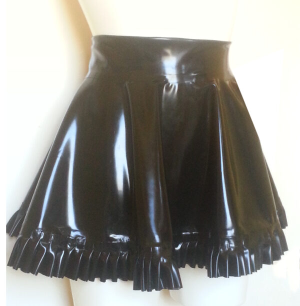 latex skater skirt